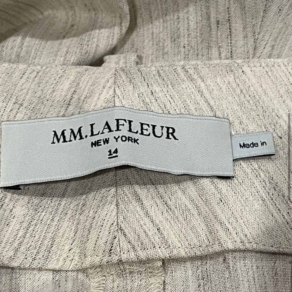 M.M. Lafleur The Chester Slubbed Stretch Linen Pant - Size